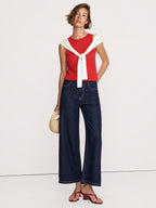 Cropped Straight-Leg Lyocell Jeans