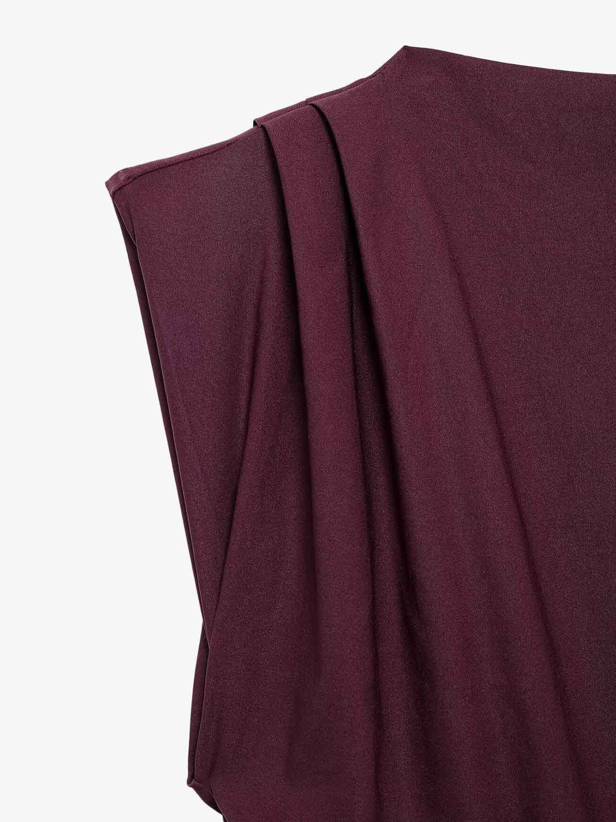 Asymmetric Ruched Shoulder Top