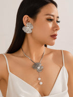 Pearl Floral Filigree Jewelry Set