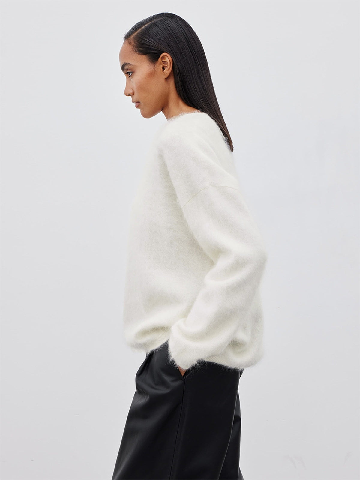 Brushed Knit Relaxed Sweater