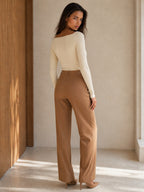 Off-Shoulder Ribbed Knit Sweater