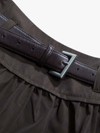 Cropped Jacket & Belted Midi Skirt Set