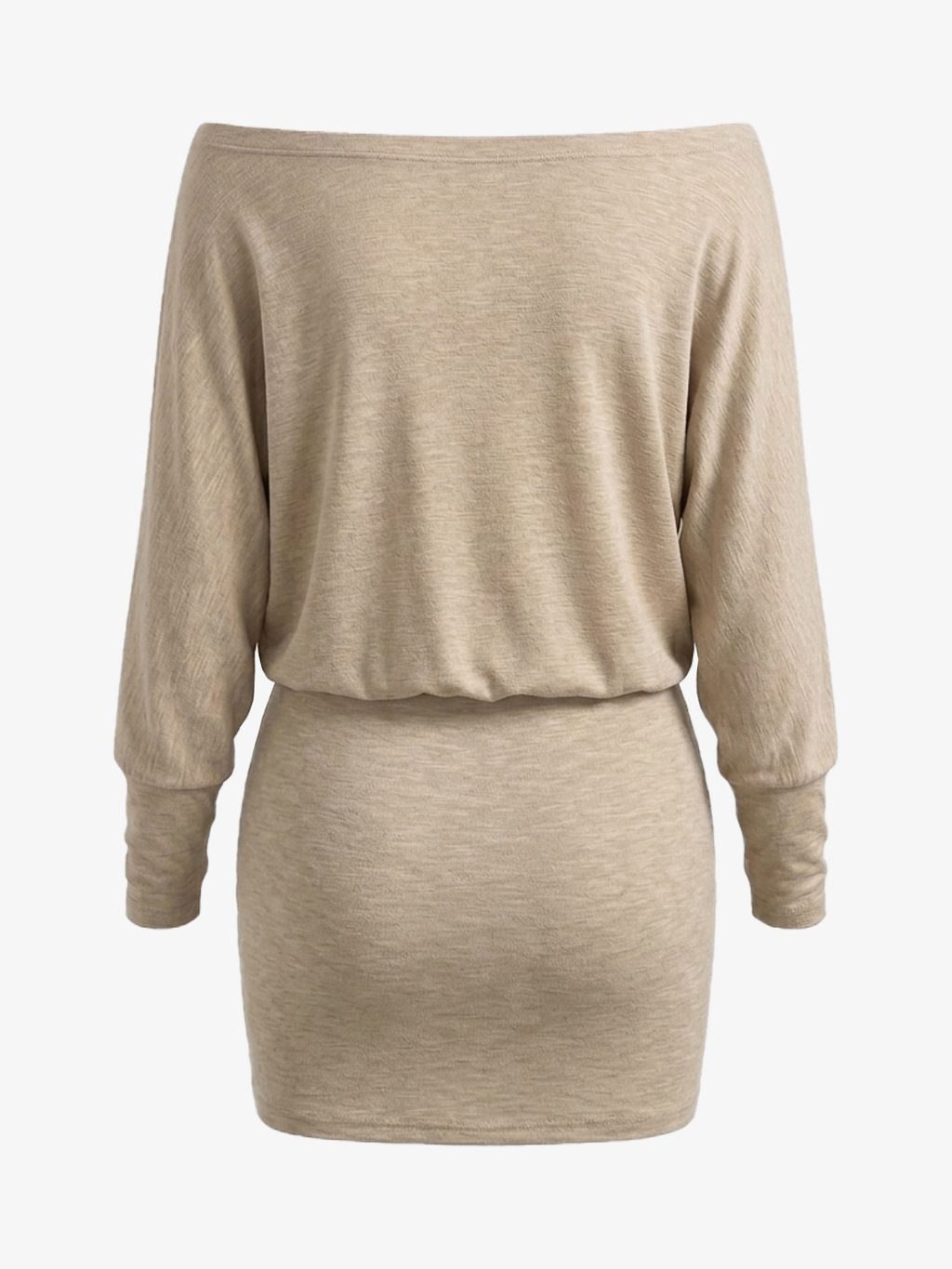 Off-Shoulder Batwing Sleeve Bodycon Dress