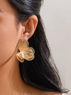 Cut-out Ginkgo Leaf Earrings