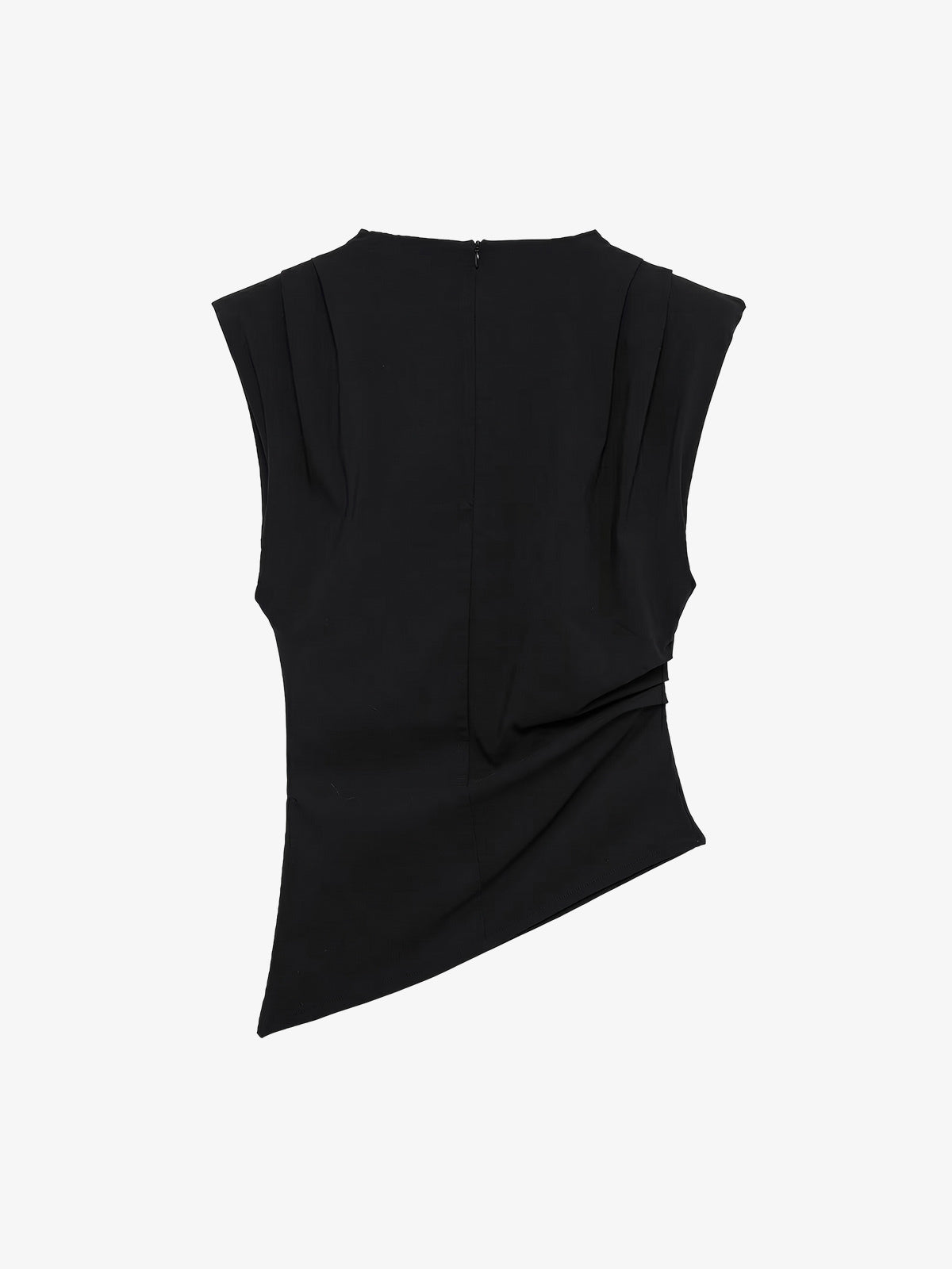 Asymmetric Ruched Shoulder Top
