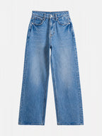 Light Wash High-Rise Wide-Leg Jeans