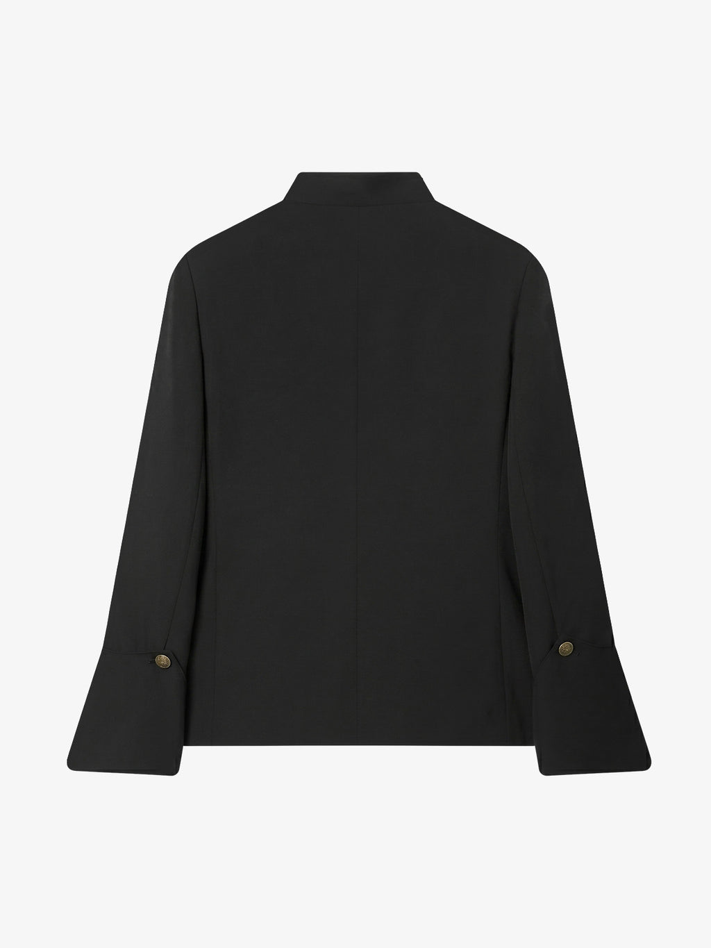 Stand-collar Asymmetric Long-sleeve Jacket