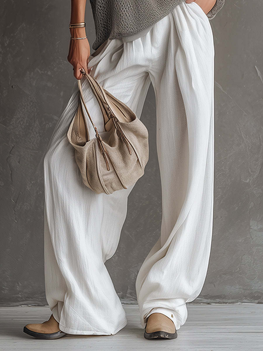 Loose Flowy Linen Wide Leg Pants