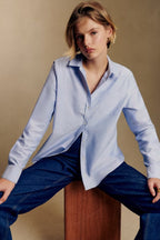 Das Tomboy-Hemd aus himmelblauem Oxford-Gewebe