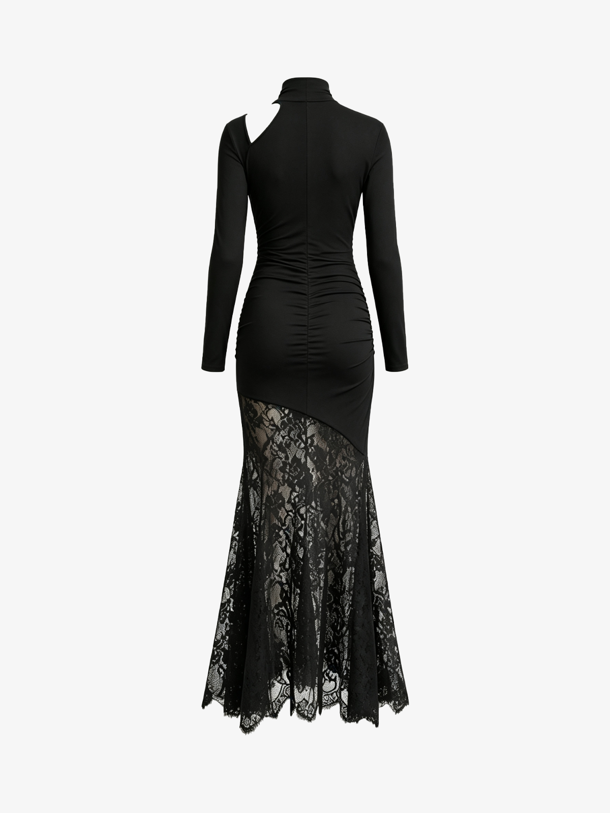 Elegant Lace Patchwork Off-Shoulder Dress