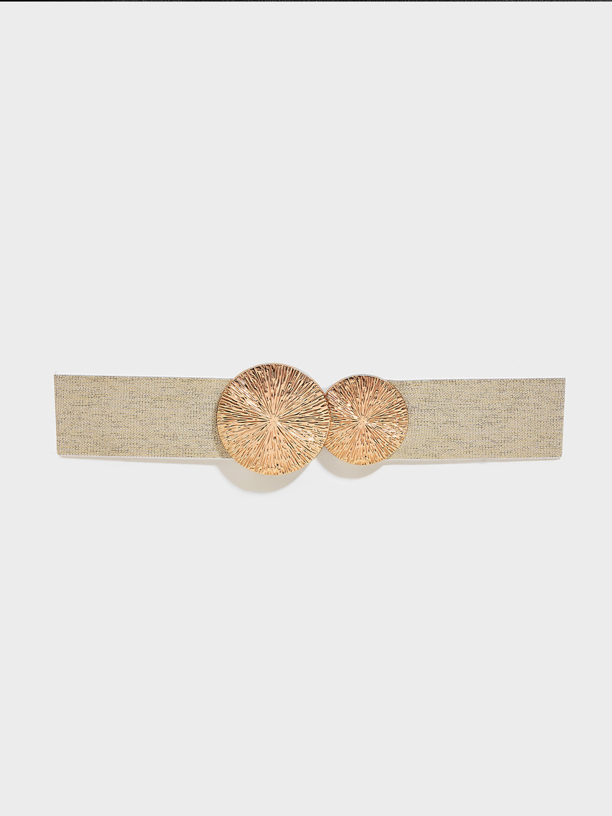 Gold Sunburst Buckle Elastic Waist Belt