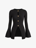 Cut Out Knit Fitted Top