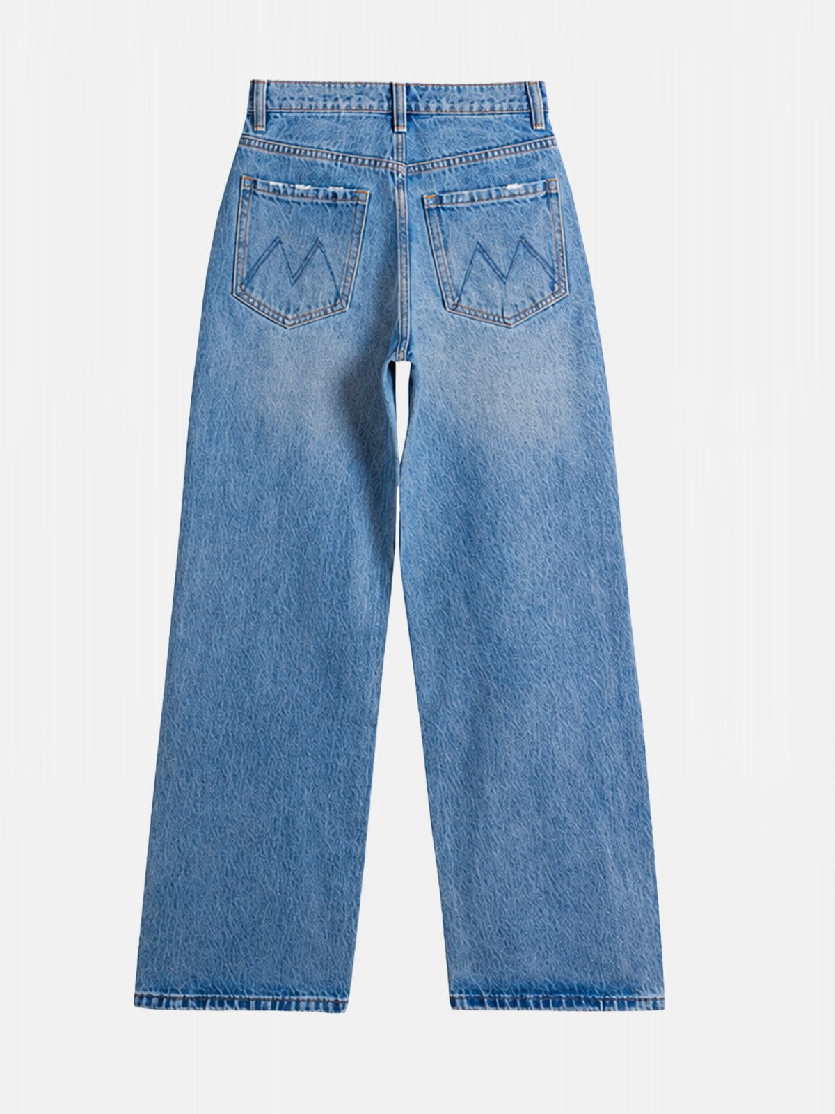 Light Wash High-Rise Wide-Leg Jeans