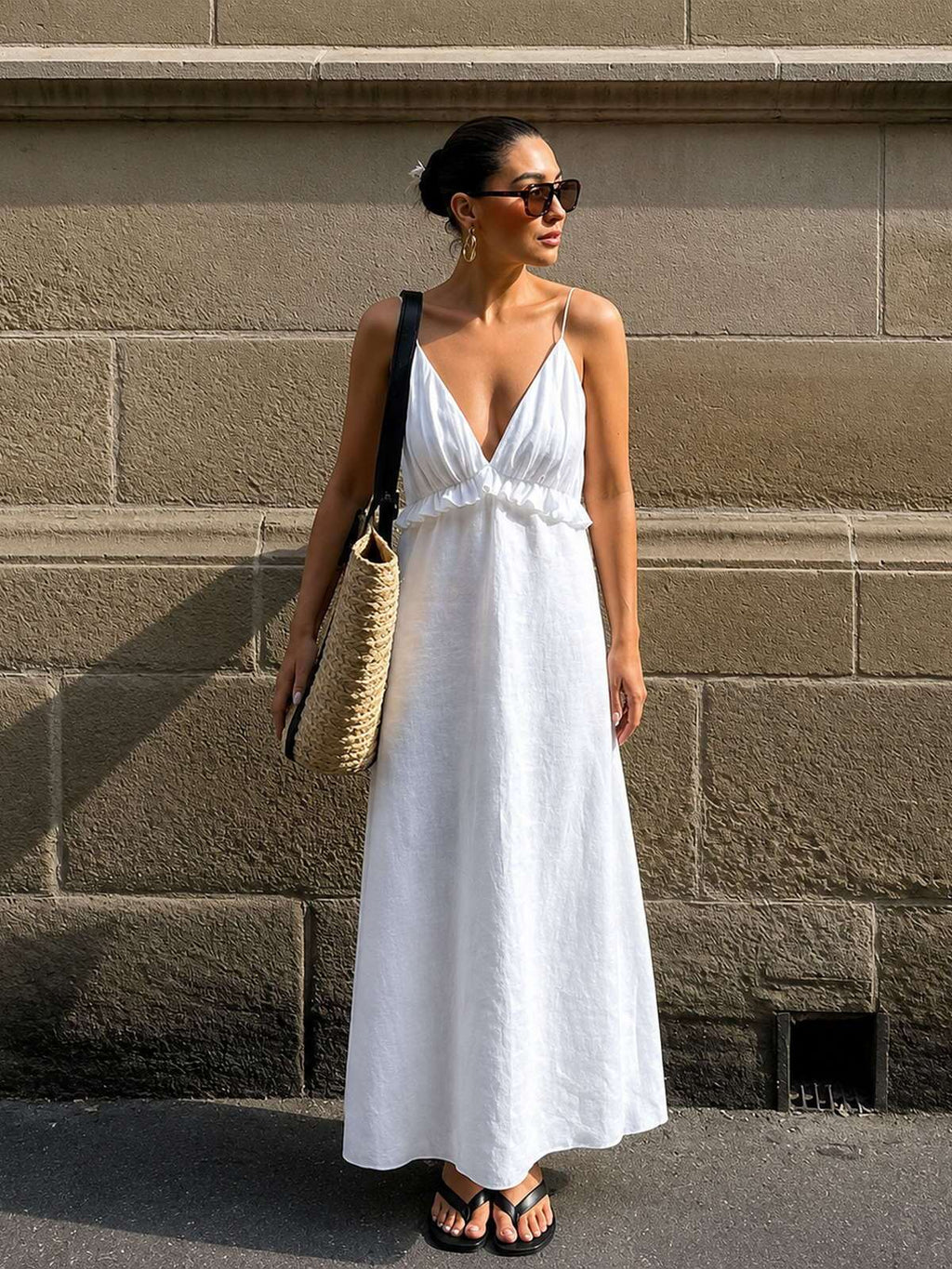 Lace Panel Cut Out Camisole Dress